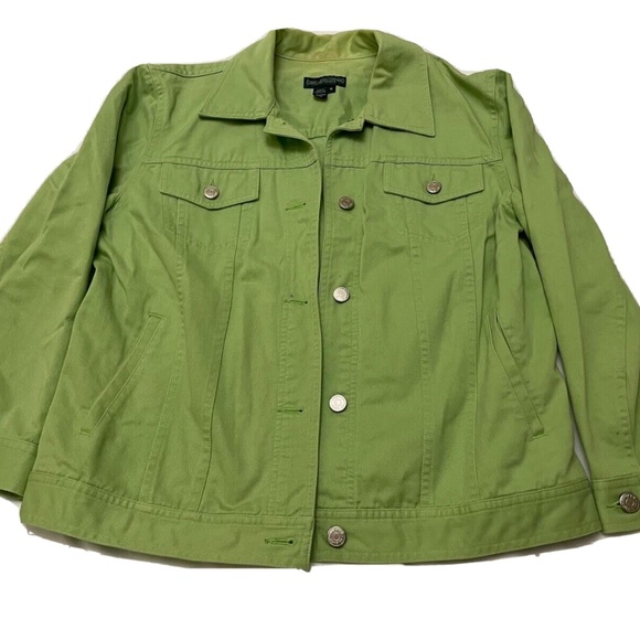 Ralph Lauren Jeans Co Green Denim Jacket Women's Medium Classic